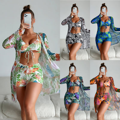 Hawaiian Bikini Three-piece Women's Swimsuit