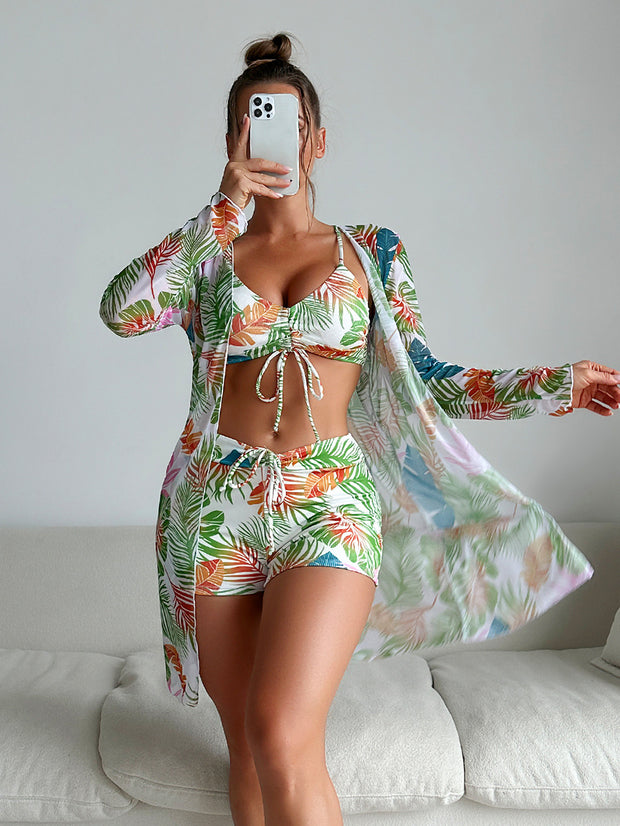 Hawaiian Bikini Three-piece Women's Swimsuit