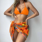 Hawaiian Three-piece Swimsuit