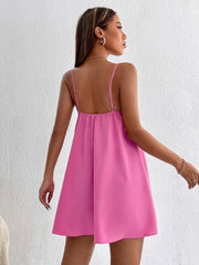 PETITE Solid Backless Cami Summer Dress