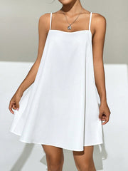 PETITE Solid Backless Cami Summer Dress