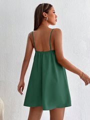 PETITE Solid Backless Cami Summer Dress