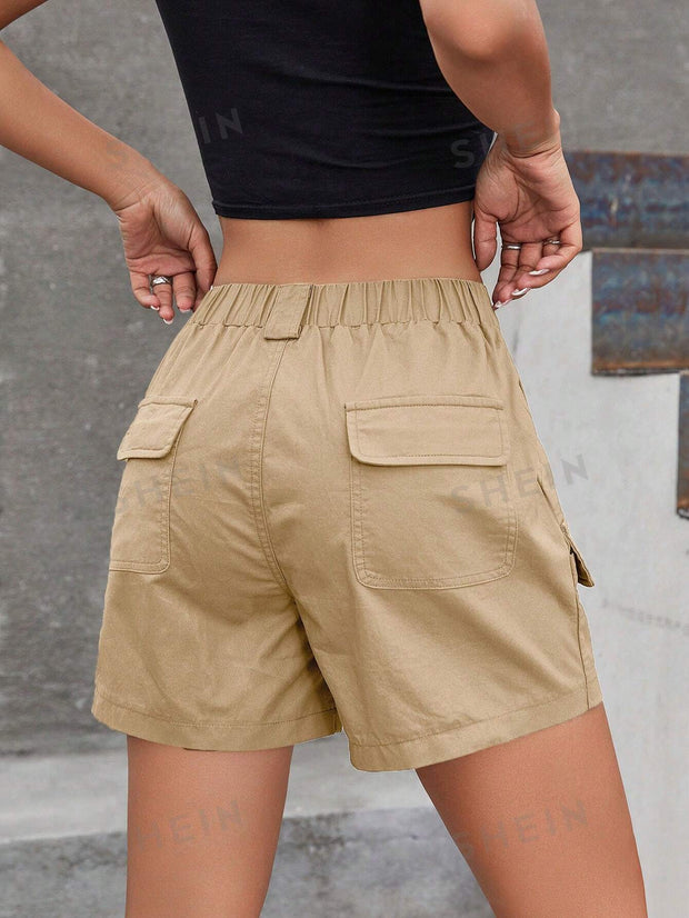 Flap Pocket Cargo Shorts