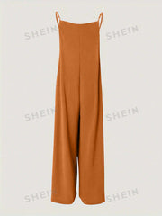 Women's Solid Color Overalls Jumpsuit